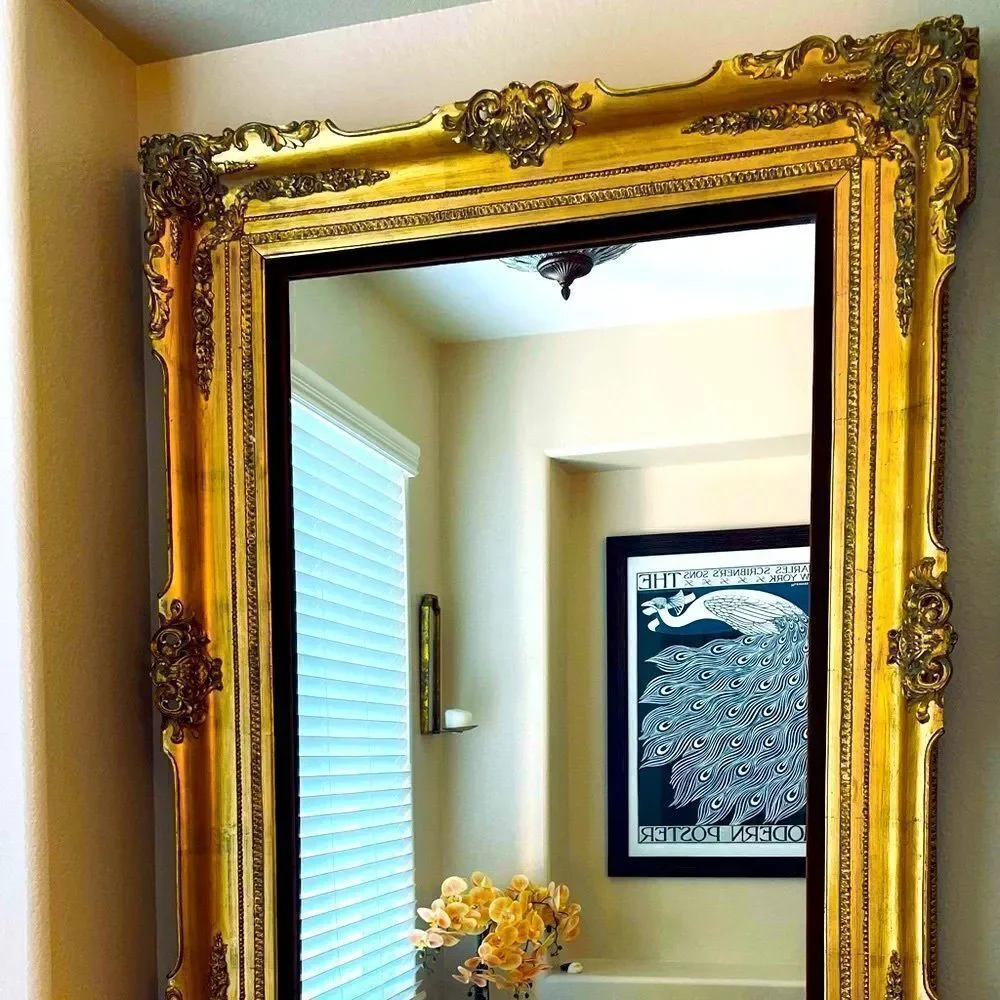 ♥️ Wall Mirror, Antique Ornate Giltwood Mirror